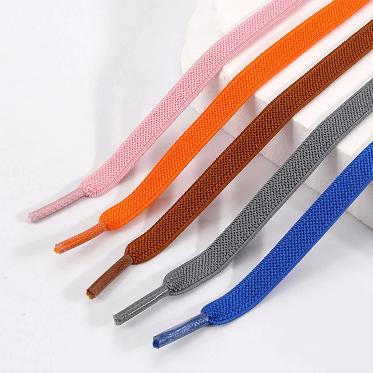 Without Ties Elastic Laces No Tie Shoe Laces Press Lock Shoelaces Sneaker Kids Adult 8MM Widened Flat Shoelace 2pairs Shoes shoelaces without ties,elastic shoelaces,elastic shoe laces,shoe accessories