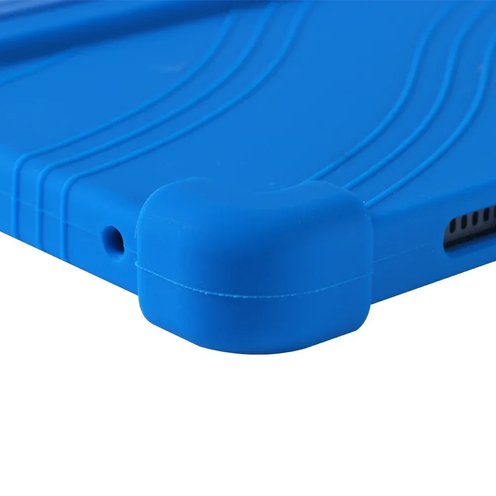 Enhanced Shockproof Tablet Case with Adjustable Stand and Precise Cutouts - 11 Inch, Soft Silicone