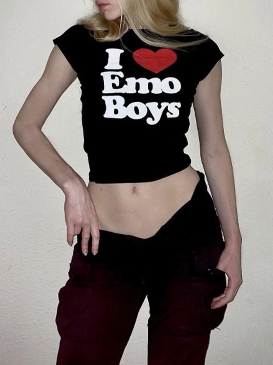 

Женский короткий топ Y2K для девочек-подростков