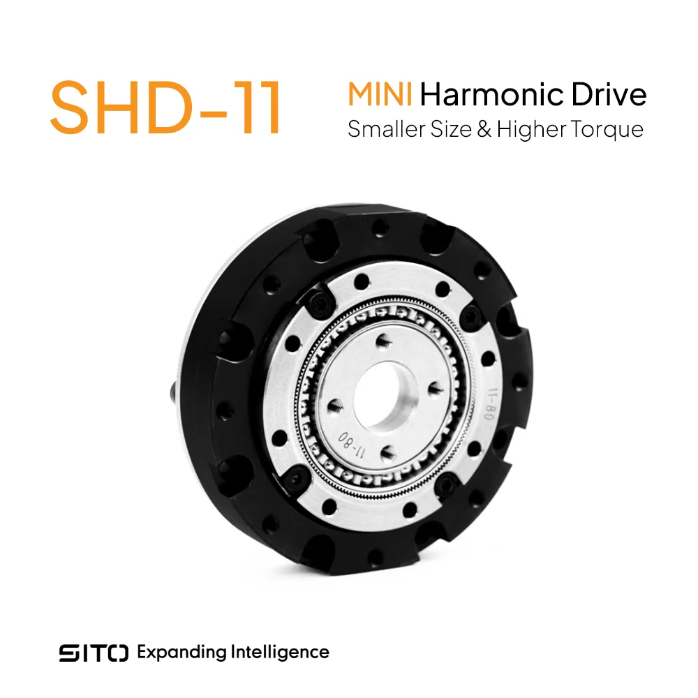 Sito SHD11 소형 중공 Nema 14 17 서보 모터 감속기 52mm 기어 박스 스트레인 웨이브 기어 로봇 액추에이터 용 고조파 드라이브