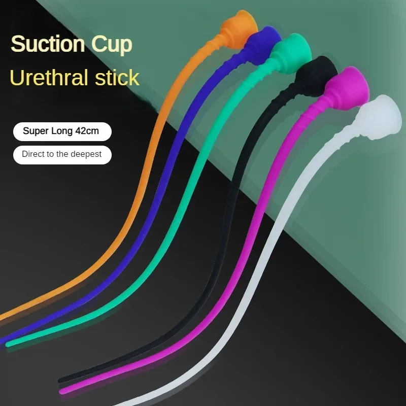 Urethral Dilator Silicone Urethral Dilator 42cm Long Urethral Dilator Catheter Penis Plug Sounding Horse Eye Stimulation Adult Products Sex Toys Men Urethra Sound Dilator