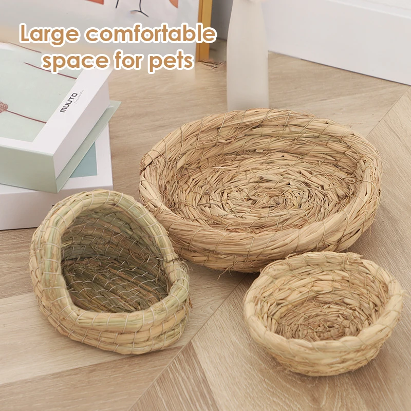 Hand Woven Tiger Skin Parrot Peony Nest Rutin Chicken Nest Egg Laying Warm Preservation Breeding Grass Woven Bird bird nest