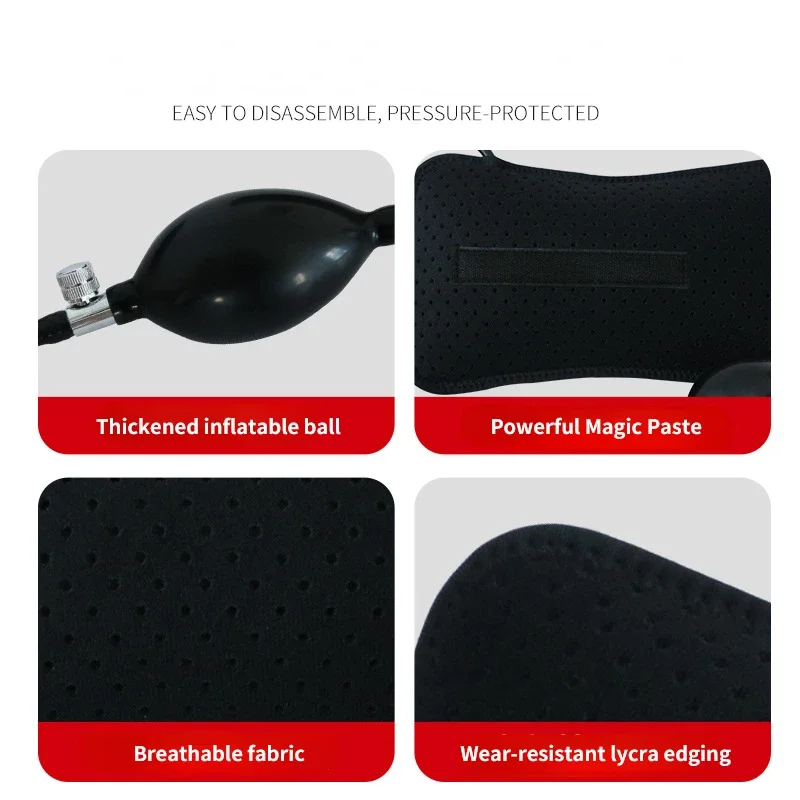 1PC Camping Pillows Inflatable Lumbar Support Cushion Portable Neck Shoulder Posture Correct Massage Pillow Relieves Back Pain
