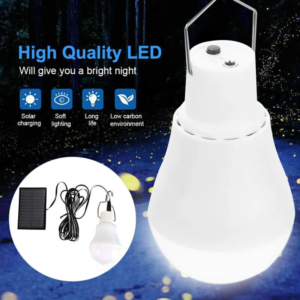 15W 110LM Portable Solar Power LED Bulb Outdoor Waterproof Portable Bulb Solar Energy Lamp LED Lighting for Camping Fishing high efficiency g energy switching power supply led display driver power output 5v 60a 300w