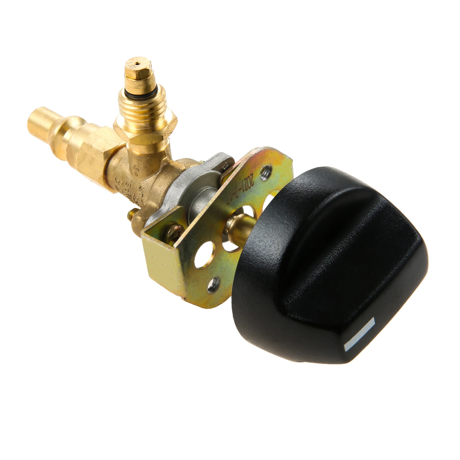 Propane Grill Valve Control Knob with 1/4" Quick Connect Plug 57274 Replace for Olympian 5500/5100 Weber 200 Camper Solid Brass
