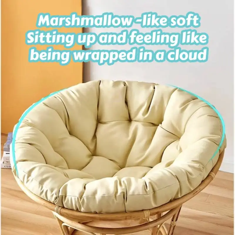 Papasan Chair Cushion Egg Shape Chair Pad Hanging Chair Cushion Soft Fabric Thick Patio Chair for Rocking Chair Seat Living Room