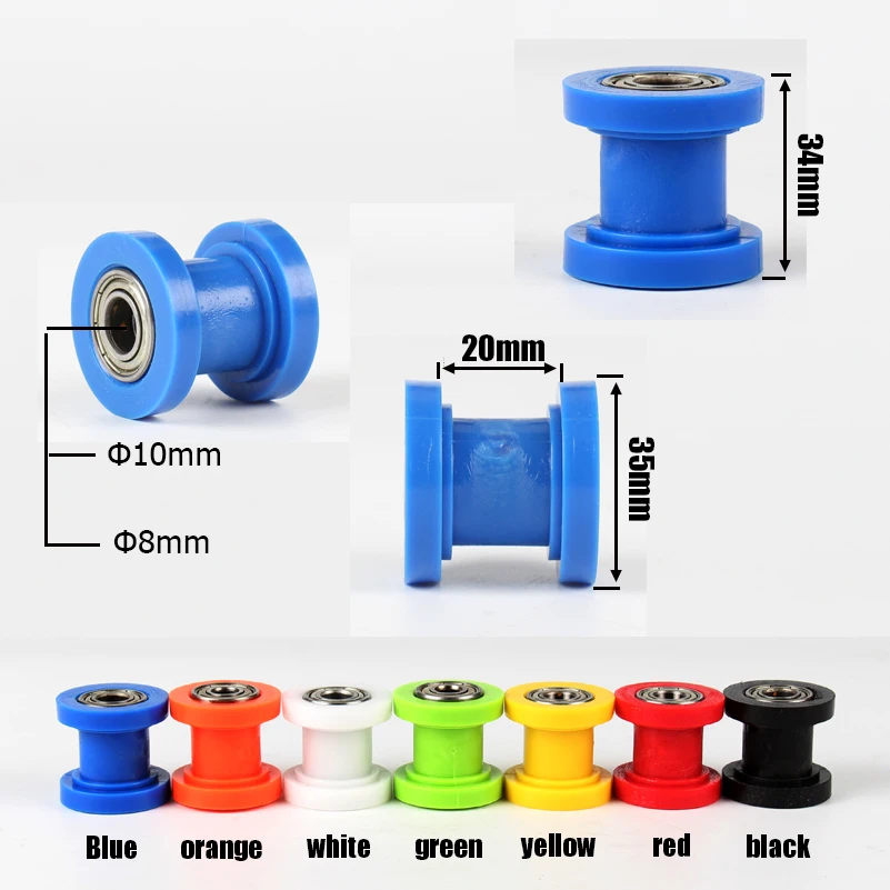M8 / M10 Concave Drive Chain Pulley Roller Slider Tensioner Wheel Guide
