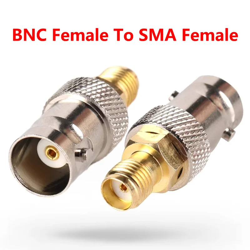 5/20PCS Connector Adapter SMA Female Jack to BNC Female Jack RF Coaxial cable Converter Straight New For Wireless LAN Devices