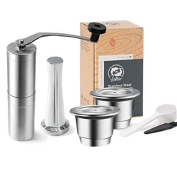 Stainless Steel Refillable Coffee Capsule - Reusable Coffee Filter Cup (2pcs-ti-YMQ)