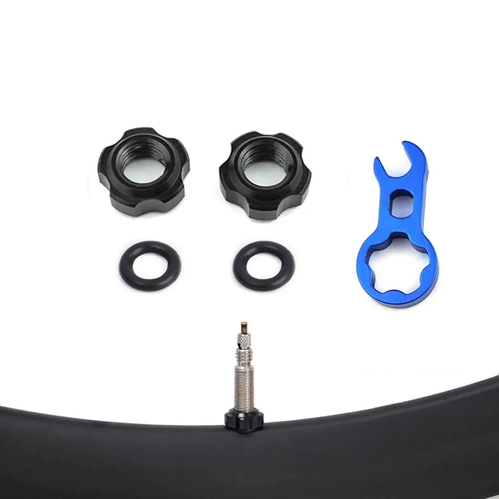 

Tubeless Vacuum Tire With Installation Wrench Vacuum Tire Valve Nut Bike Presta Valve Nut Tire Nozzle Lock Tire Valve Cap