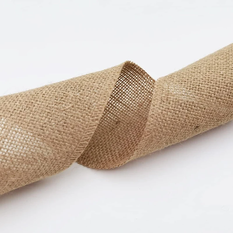 Burlap Fabric Roll 25/30/40/50/60/80/100/120/150mm Jute Ribbon for Gift Wrapping Craft Projects Wedding Home Decor Natural