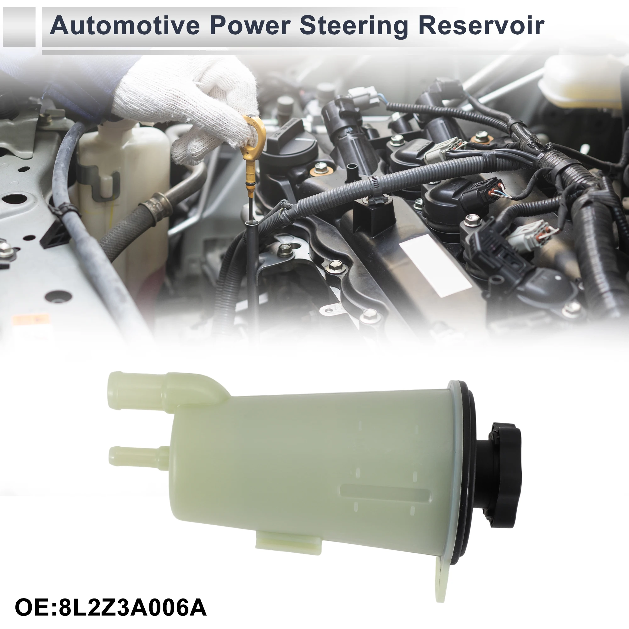 UXCELL Power Steering Reservoir for Ford Crown Victoria 2008-2011 8 Cyl 4.6L Romeo SOHC EFI for Ford Expedition 2008-2010