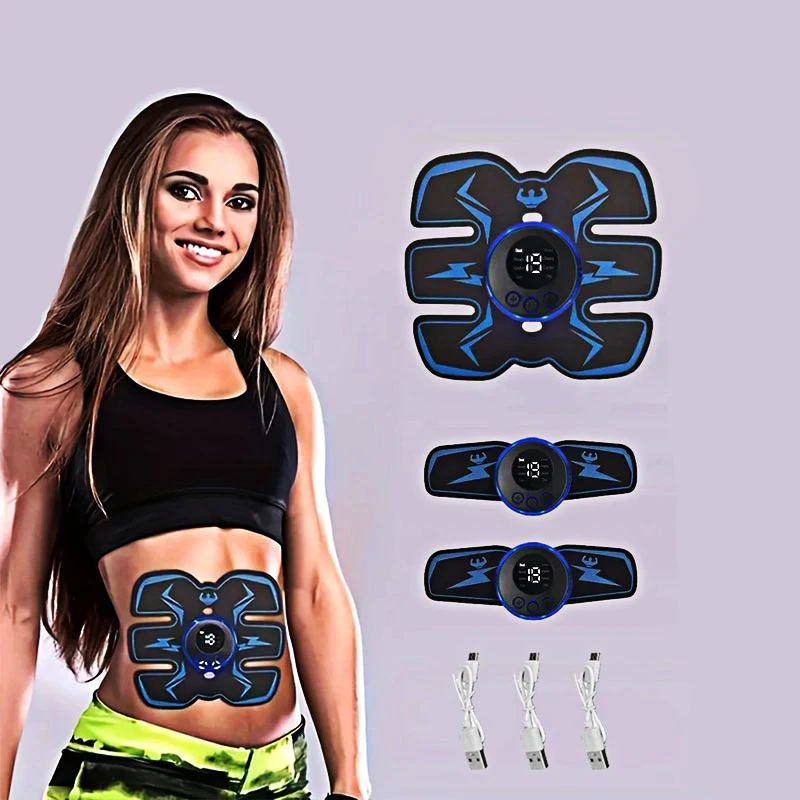 USB Charging EMS Muscle Stimulator Wireless Muscle Stimulation Trainer Smart Fitness Abdominal Training Slimming Tool