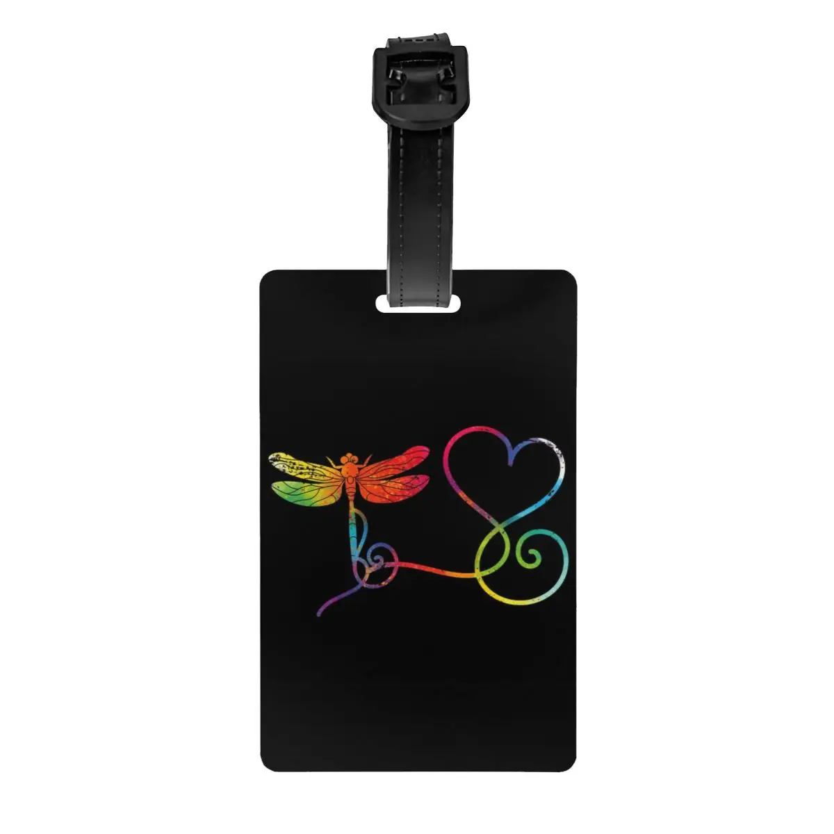 

Custom Heart Dragonfly Wings Luggage Tag Privacy Protection Insect Baggage Tags Travel Bag Labels Suitcase