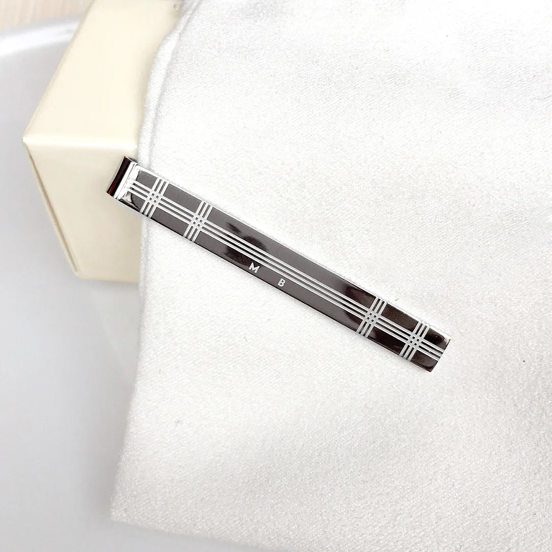 PJS MB Essential Sartorial Serie Tie Clip 1:1 High Quality Stainless Steel Exquisite Elegant Classic Gentleman Gift With Box Set
