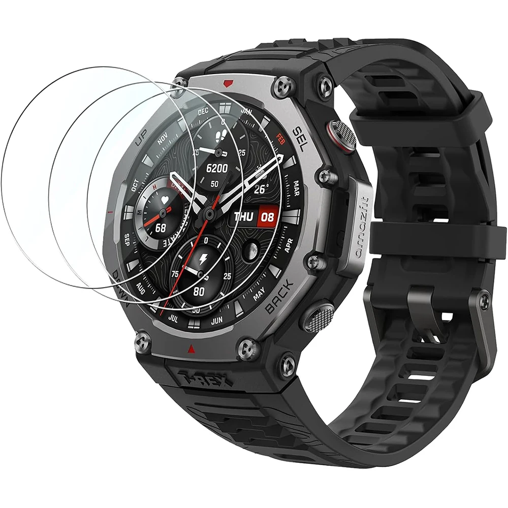 Premium Tempered Glass Screen Protector Set for Smartwatches - 3 Pack