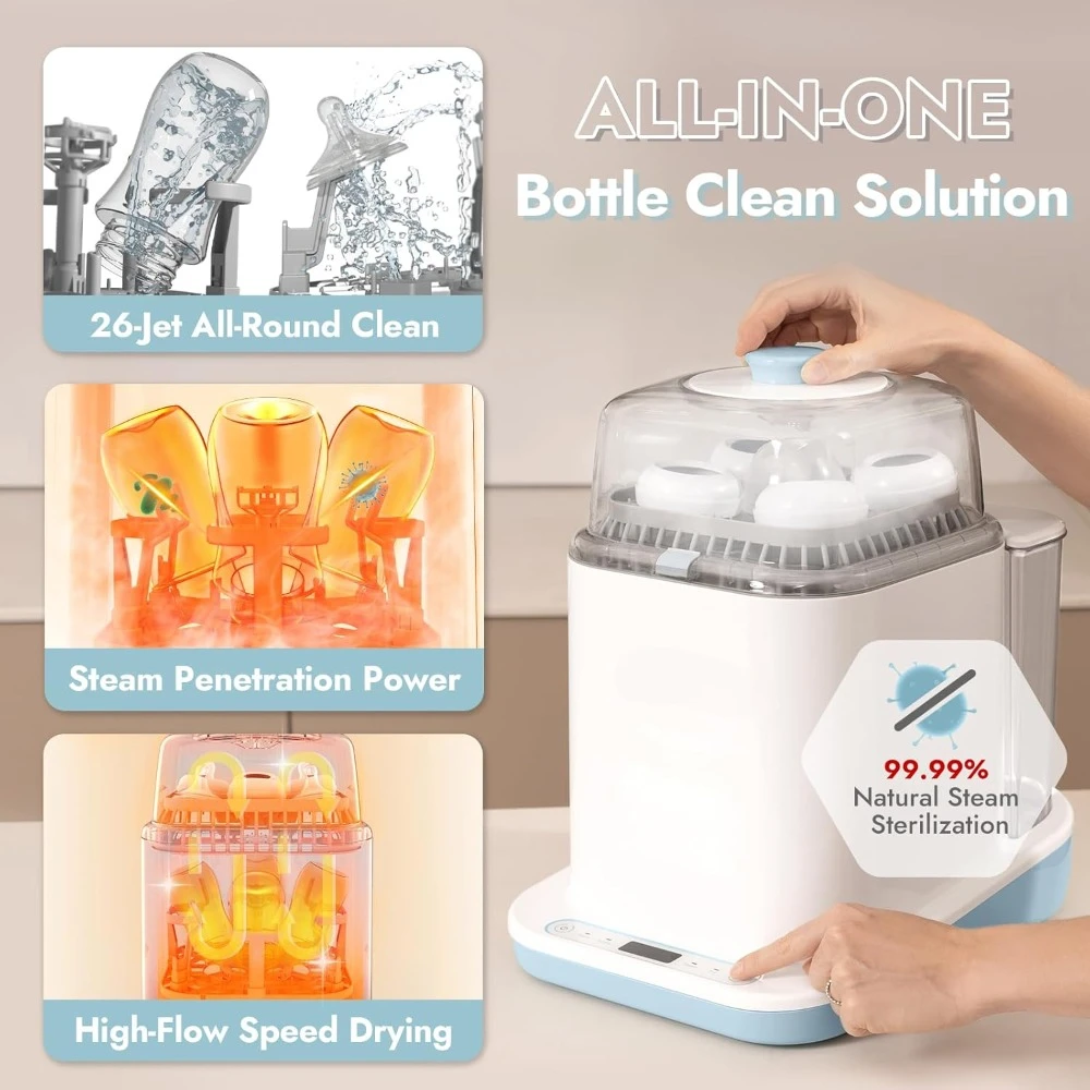 Bottle Washer Sterilizer and Dryer, 4-in-1 Bottle Washer Sanitizer for Bottles, Pump Parts, Essentials - Quick 2