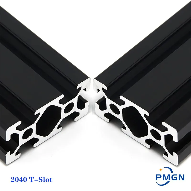 1PCS สีดำ2040 T-Slot มาตรฐานยุโรป Anodized อลูมิเนียมโปรไฟล์ Extrusion 1-800มม.ความยาว Linear Rail สำหรับ CNC 3D ชิ้นส่วนเครื่องพิมพ์ 1