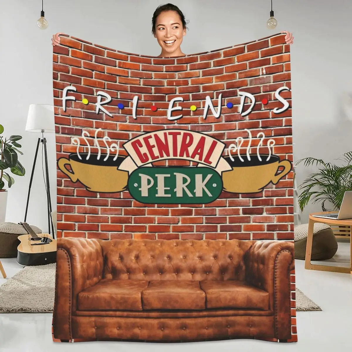 Friends TV Show Throw Coperta in pile di flanella leggera