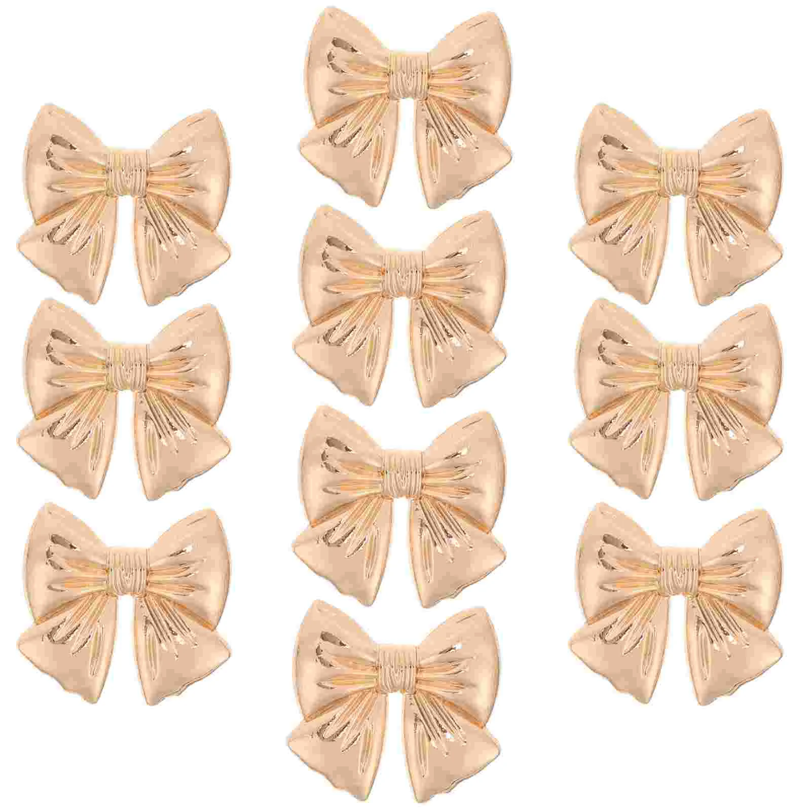 

10pcs Sewing Buttons Bow Shaped Clothes Buttons Decorative Buttons Metal Buttons for Coat Clothes