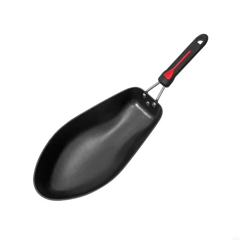 97BA Aluminum Alloy Frying Pan Fish Shaped Wok Pans with Handle for Kitchen Cooking