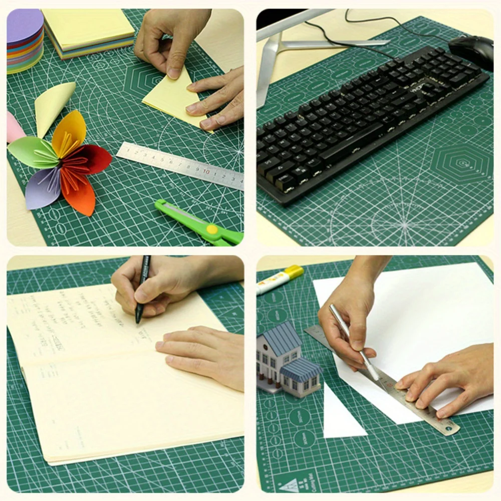 1PC cutting pad 18x12&rdquo; A3 art cutting board polyvinyl chloride slip-resistant self-healing paper faux leather