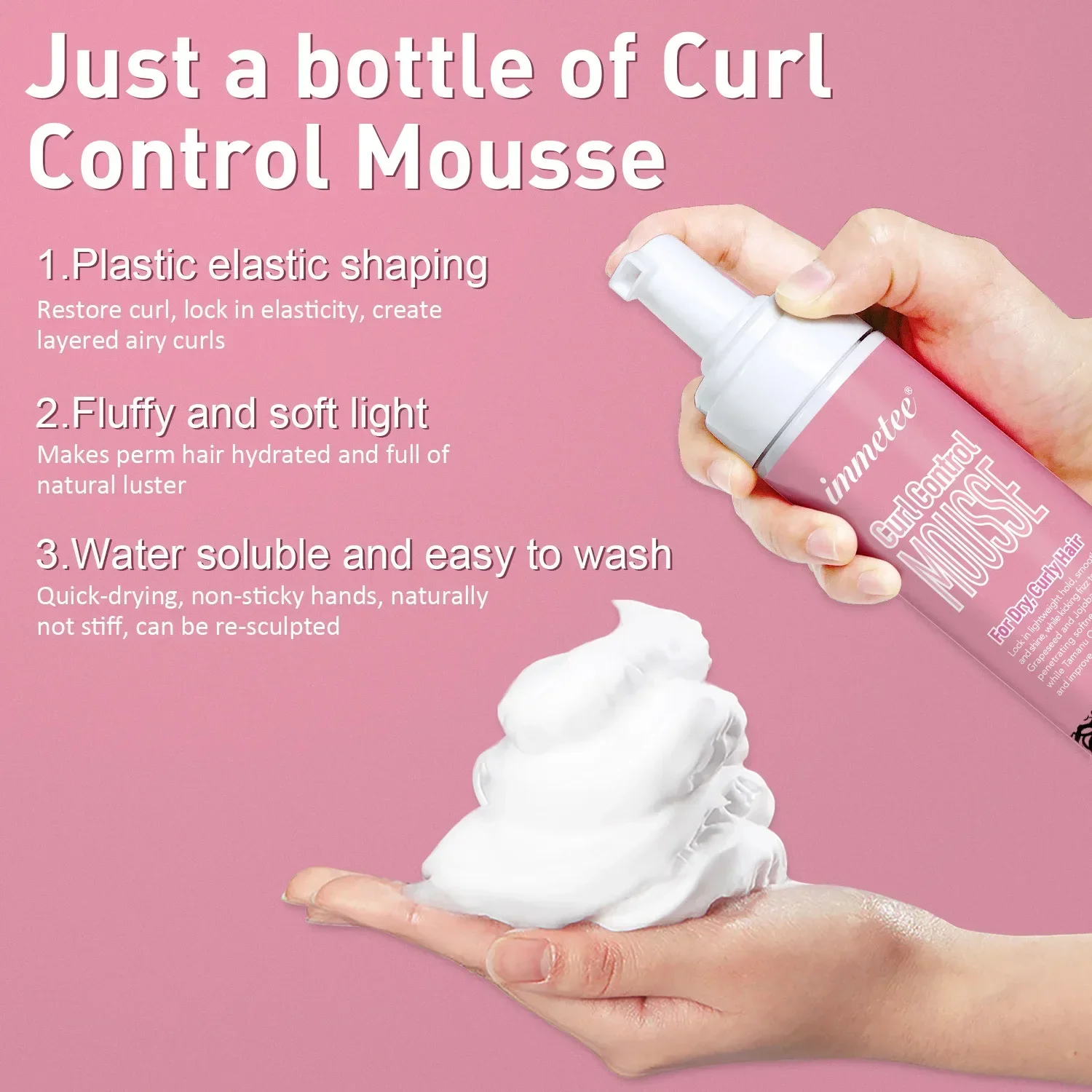 Hair Styling Mousses Styling Products Curly Hair Mousse Curl Protection and Anti-frizz Moisturize Nourish Products