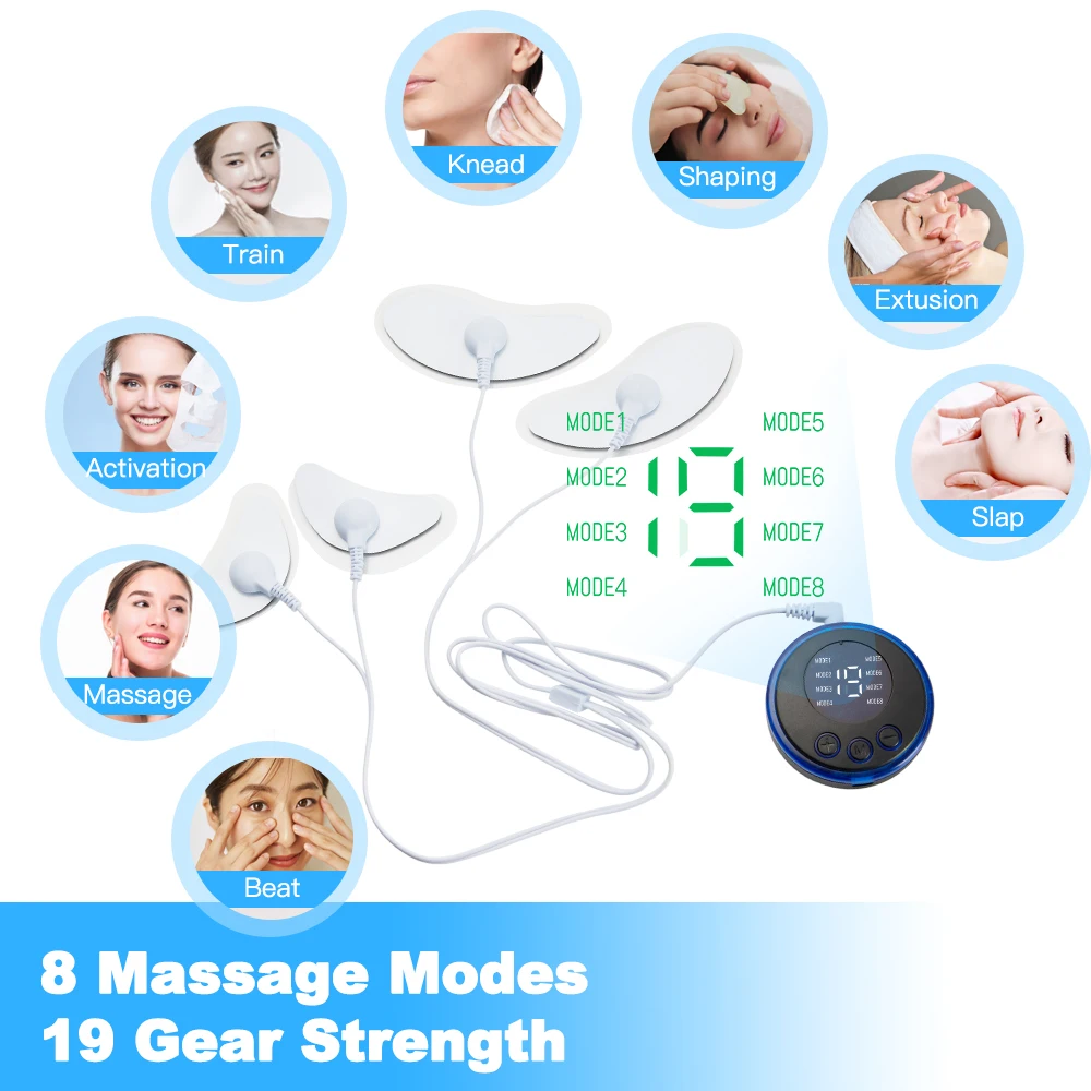 EMS Eye Beauty Massager Device Remove Wrinkle Skin Care Tightening Instrument V-Shaped Facial Lifting Anti-Wrinkle Lift Face 6