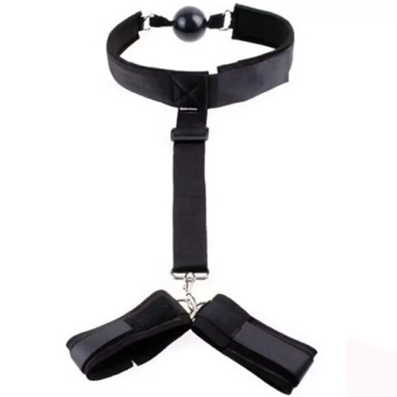 Backhand back gag ball female slave tempering props SM bondage handcuffs flirting role-playing erotic sex toys sex handcuffs sex toys