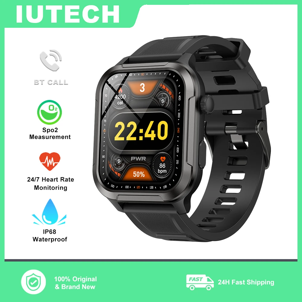 

Смарт-часы IUTECH Y1, 2,01 дюйма, Bluetooth, водостойкие