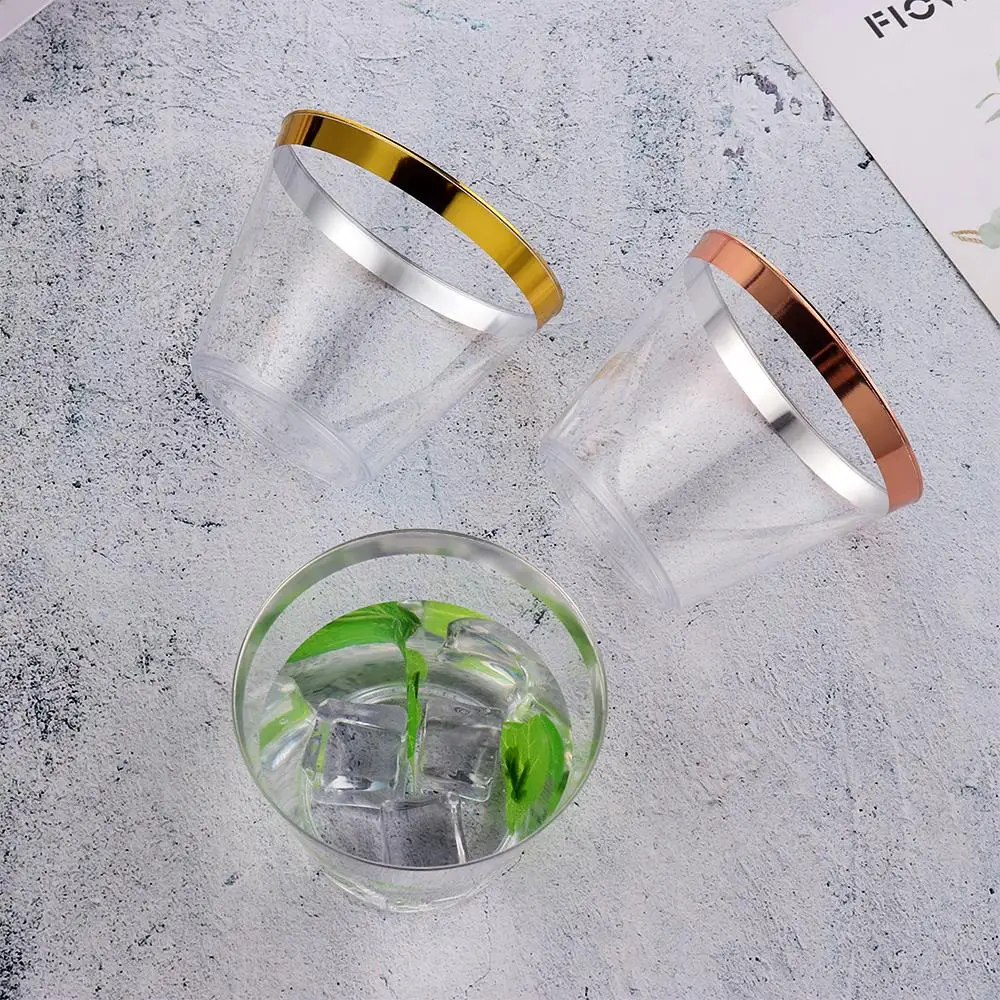 Home Decor Birthday Party Wedding Supplies 10/20/30pcs Transparent Tableware Plastic Cups Disposable