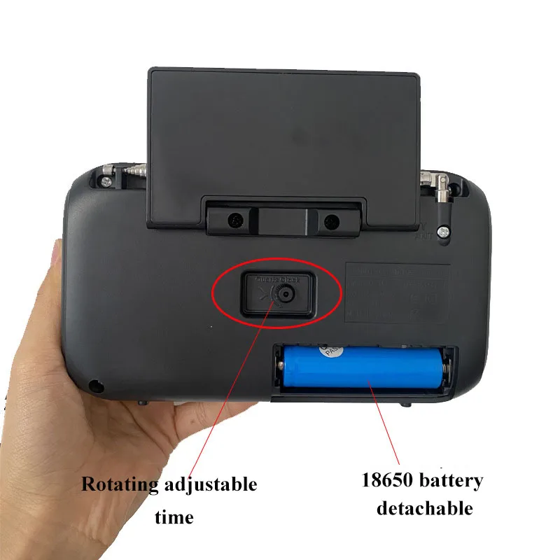 Mini Portable FM AM SW Radio Solar Charging Emergency Radios Receiver Wilress Bluetooth Speaker with Clock Support U Disk TF Car