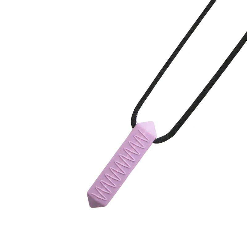 Stylish Silicone Pendant Necklace Chew Necklace Sensory Toy Provides Orals Stimulation Relieves Discomfort for All Age