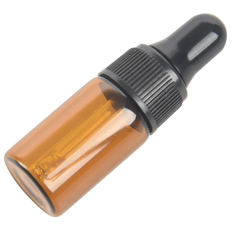 

50Pcs 3Ml Empty Brown Glass Dropper Bottles With Pipette For Essential Oil