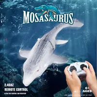 EBOYU Mini RC Mosasaurus Dinosaur 2.4Ghz Electric Fish Gift Toy Underwater for Pool Water Park RC Boat Fish Toy for Kids 1