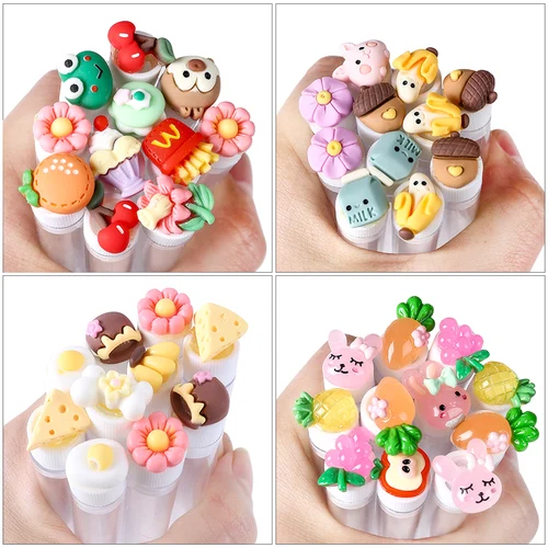 DIY 눈썹 브러시 튜브 수지 장식 미니 음식 일회용 속눈썹 브러시 방진 속눈썹 연장 용품, 메이크업 도구, 20 개 2