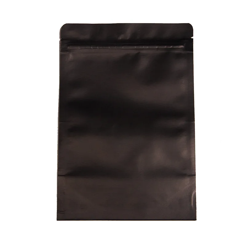 500Pcs/Lot Matt Black Stand up Paper Frosted Window Bag Snack Cookie Tea Coffee Packaging Bag Doypack Paper Gift Window Pouches