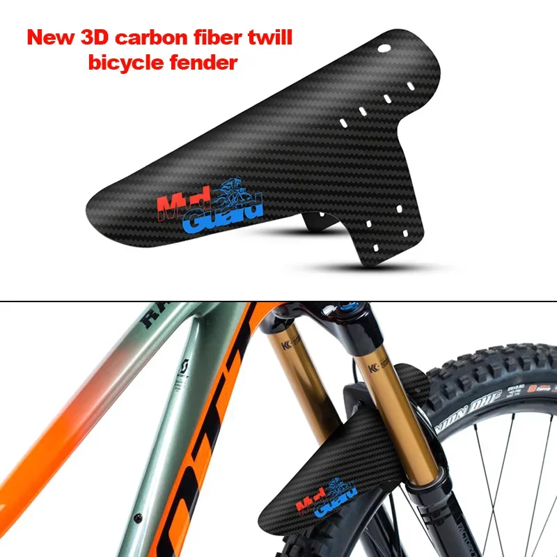 Mountain Bike Mudguard 3D Carbon Fiber Twill Mtb Fender Front/Rear Tire Wheel Universal Suitable For Disc Brake Bicycle
