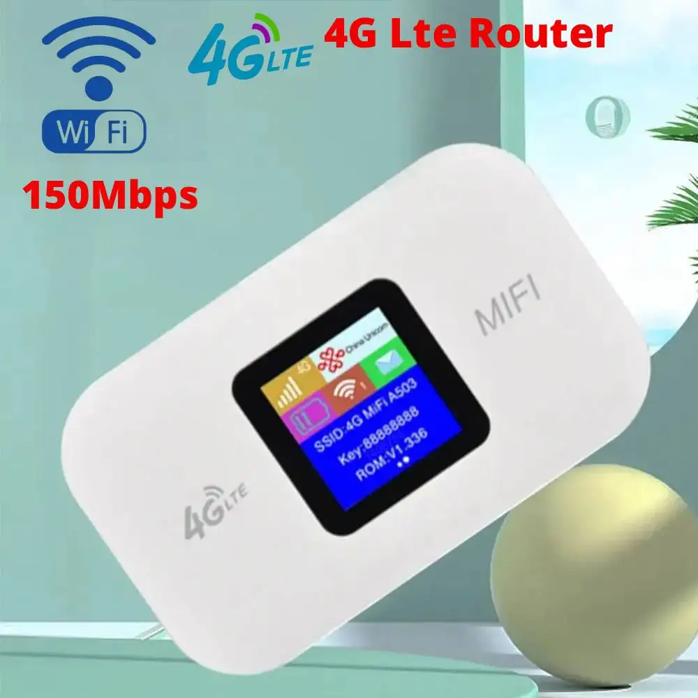 Routeur WiFi Mobile 3G 4G LTE, 150Mbps, Hotspot WiFi Portable avec emplacement pour carte SIM, routeur Internet sans fil pour la maison, le bureau et les voyages