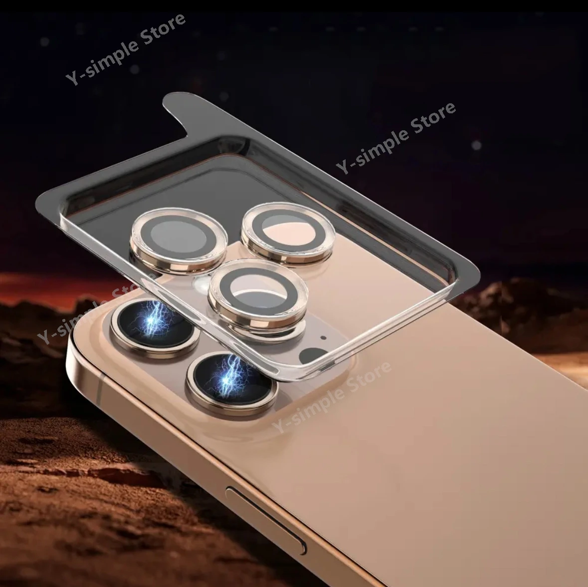Enhanced Camera Protector with 3D Design and Metal Frame for Glass Lens, Full Coverage