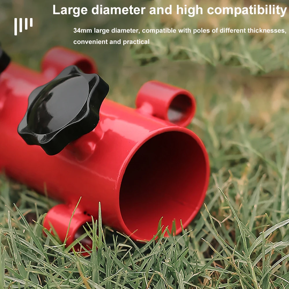 Canopy Rod Holder Adjustable Tent Awning Ground Holder Stainless Steel Windproof Outdoor for Hiking Fishing Tent Accessories