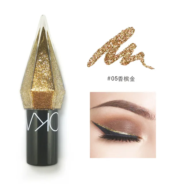 Diamond Shiny Eye Liners Eyeshadow Waterproof: Dazzling colors for a three-dimensional effect