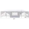 10'x30' Outdoor Patio Wedding Party Tent Heavy Duty Canopy Tent Gazebo, Waterproof UV Protection Tent with Spiral Tubes White 6