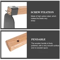 Iron Gardening Cultivator Manual Wooden Handle Agriculture Hoe Vegetable Farming Tool Weeding Hoe 2