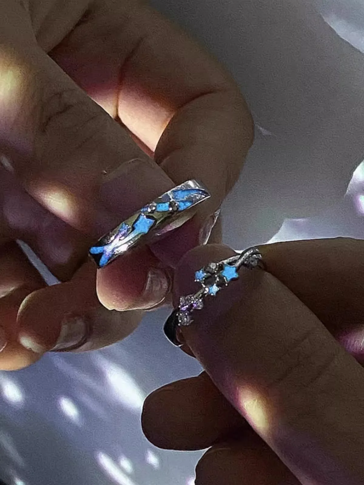 Dulce pareja noche brillante estilo estrella diseño único ...