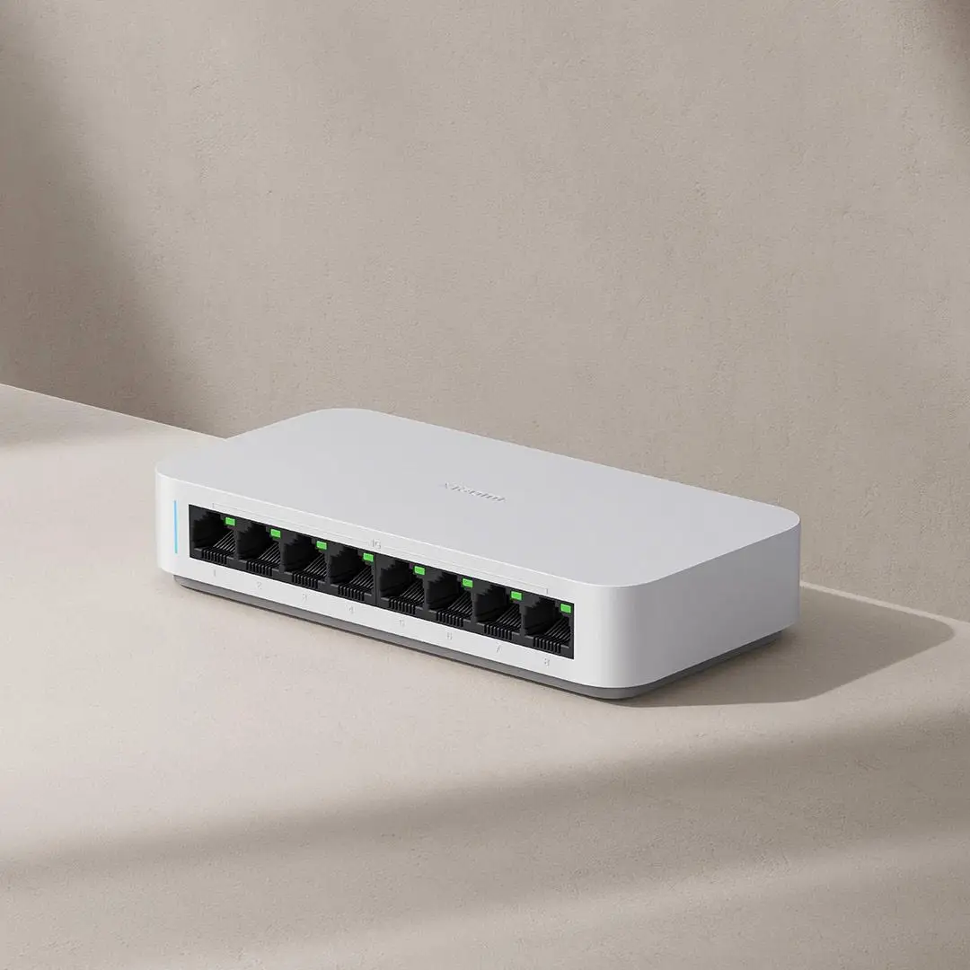 Xiaomi Gigabit Switch Ethernet Network Switch 8 Ports 10/100/1000Mbps Ethernet High Performance Internet Splitter 16Gbps