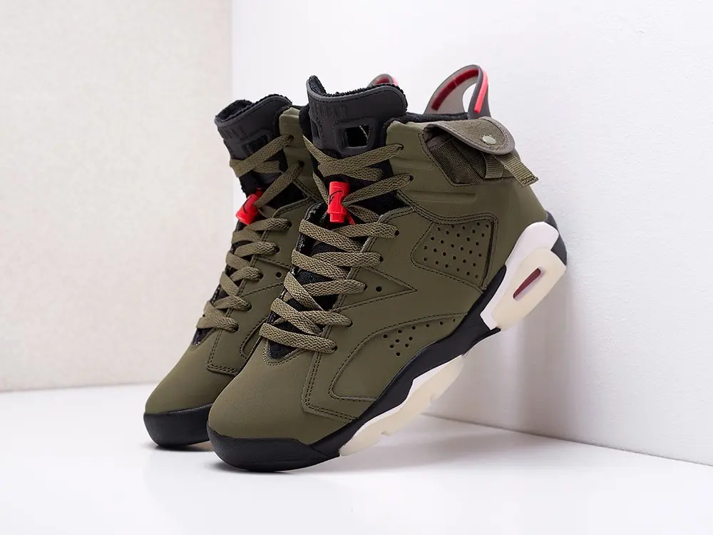 Zapatillas Nike x Travis Scott Air Jordan 6 para hombre, verde, demisezon - AliExpress Calzado