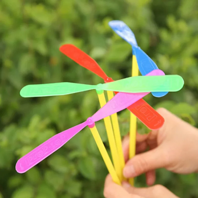 Plastic Dragonfly Assortment Mini Whirl A Copter Helicopter 10PCS Gift Toys Birthday Pinata Fillers for Kids Boy Party Favor Bag