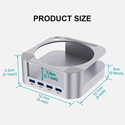 Sleek Aluminum USB 3.0 Multi - Port Hub with 4 Ports (4 x USB Hub)