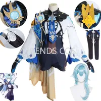 Game Genshin Impact Eula Cosplay Costume Suit Eula Outfit Include Dress Eula Jumpsuit Eye of God Wig for Anime Cosplay Comic Con 1